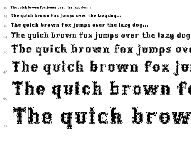 Bosox font waterfall